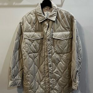 Women's Quilted Tan Jacket